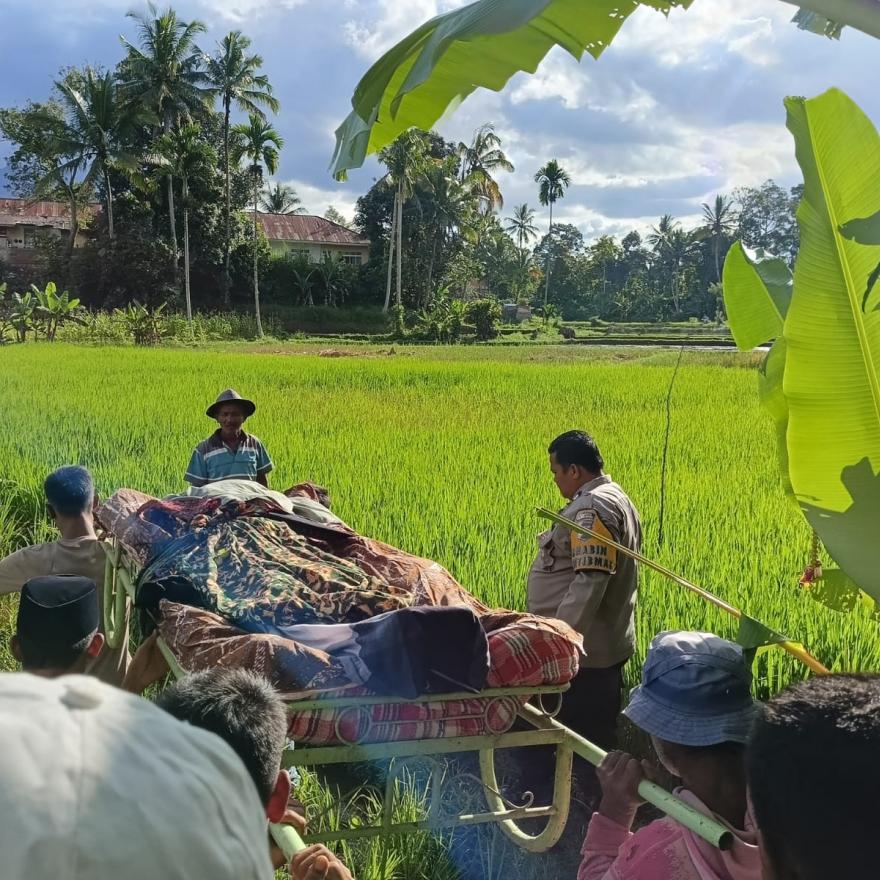 Salah satu Warga Meninggal di Persawahan 
