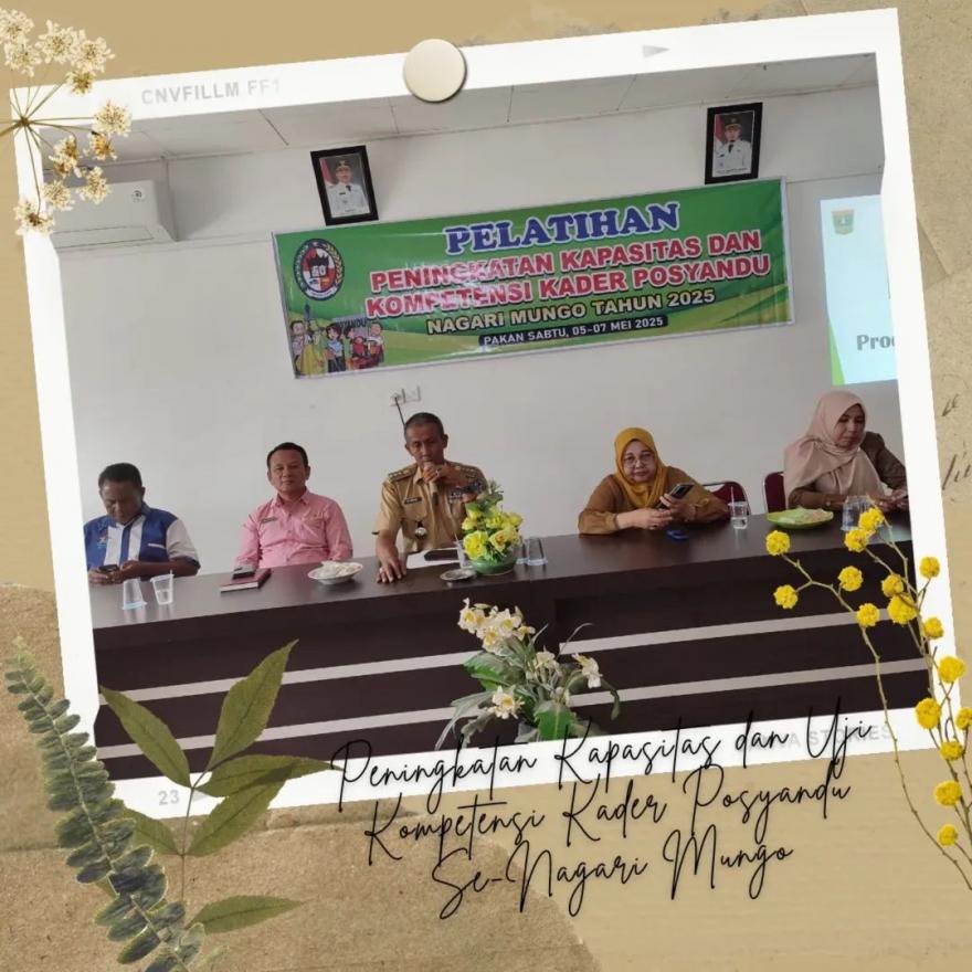Pelatihan Peningkatan Kapasitas Kader Yandu se Nagari Mungo